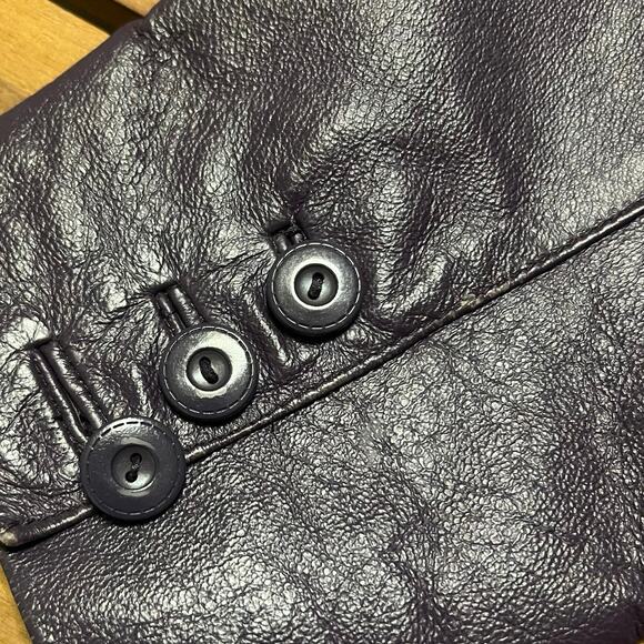 Vintage East 5th Deep Purple Genuine Leather Blazer Jacket Size Large - Picture 5 of 7